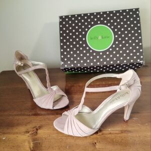 NIB Kelly & Katie Beige Suede Heels